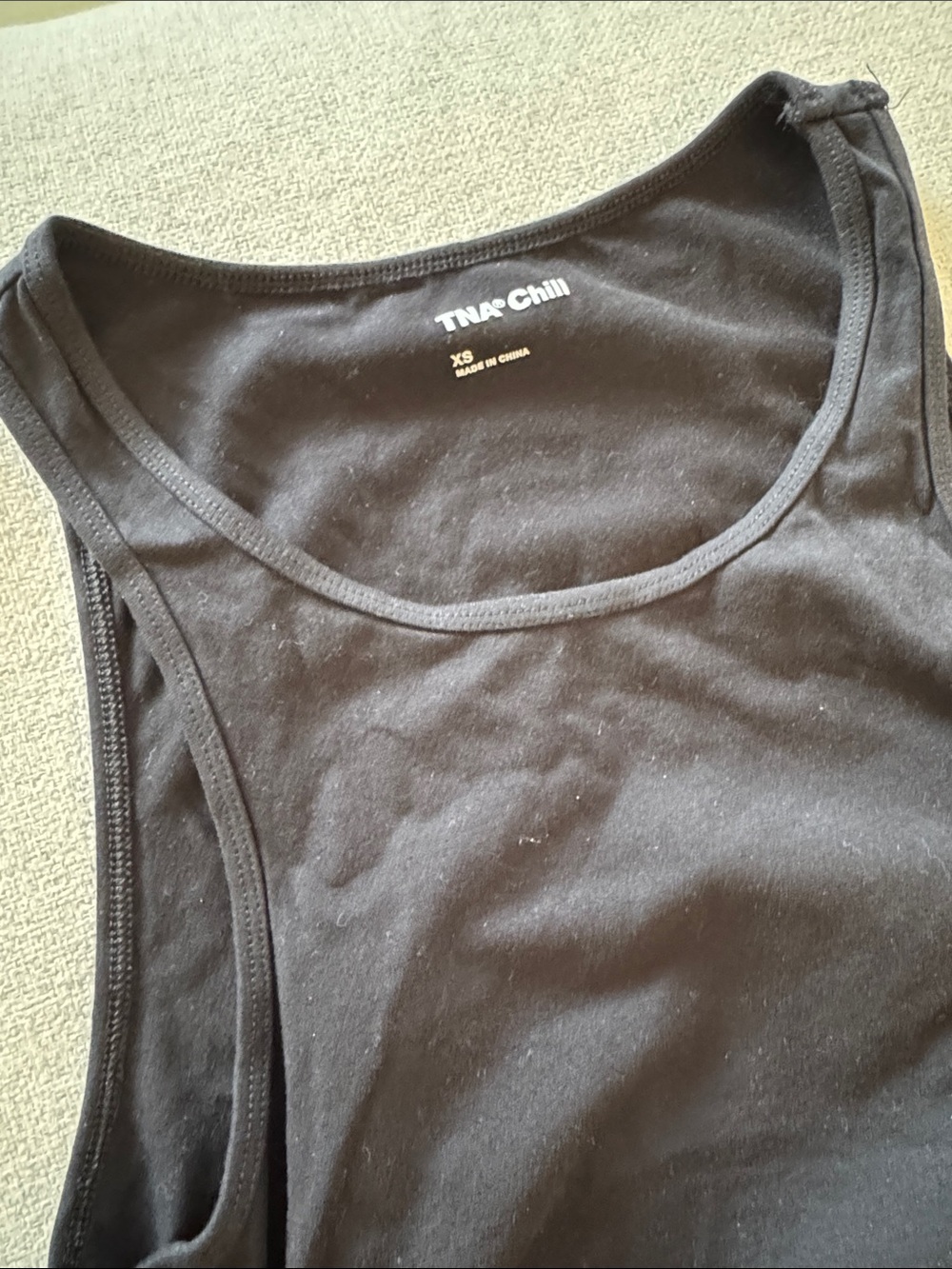 TNA Black Ruched Tank Dress - Picture 3 of 4